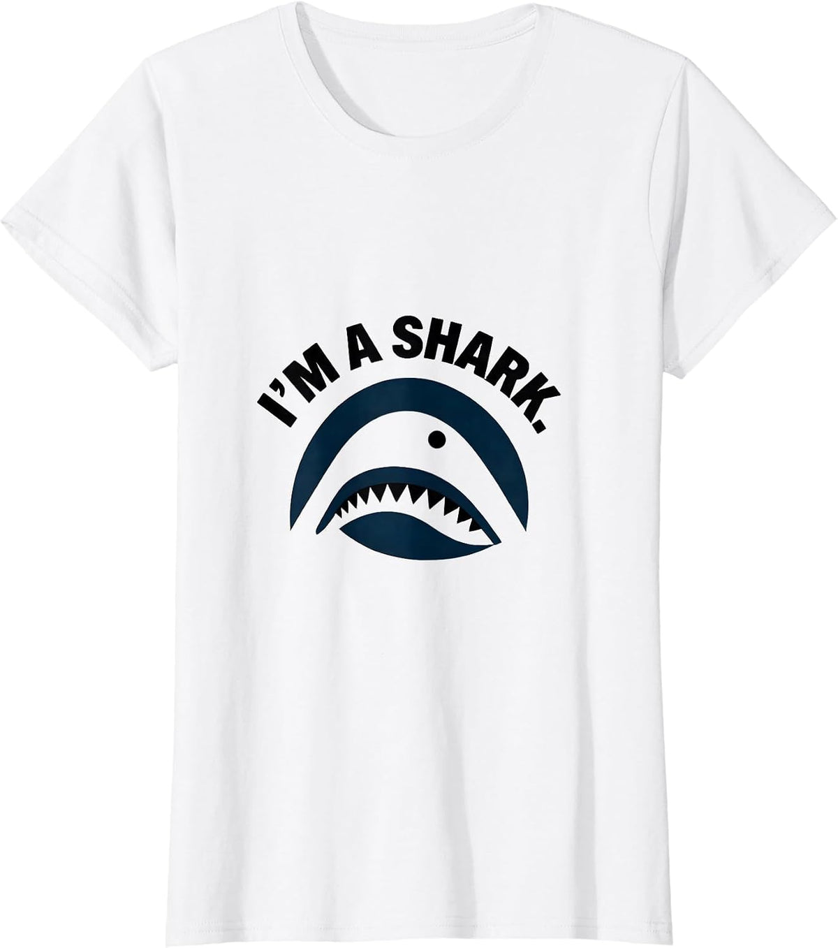 I'm A Shark Minimalist Shark Jaw Halloween Costume T-Shirt - White