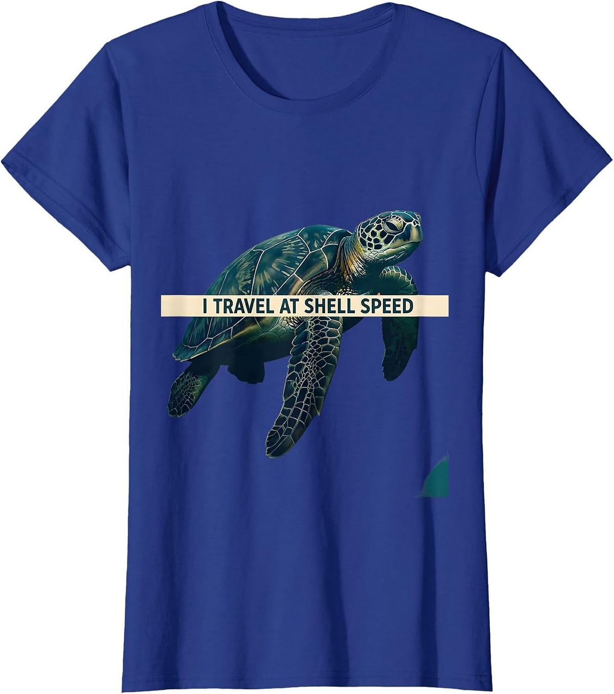 Women's I Travel At Shell Speed Funny Sea Turtle Lover Travel T-Shirt - Royal Blue