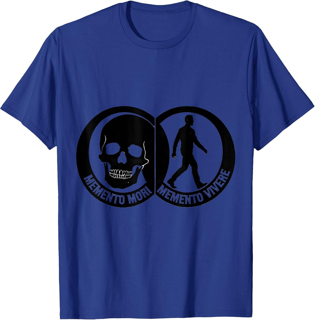 Memento Mori Memento Vivere Stoic Philosophy Marcus Aurelius T-Shirt - Royal Blue