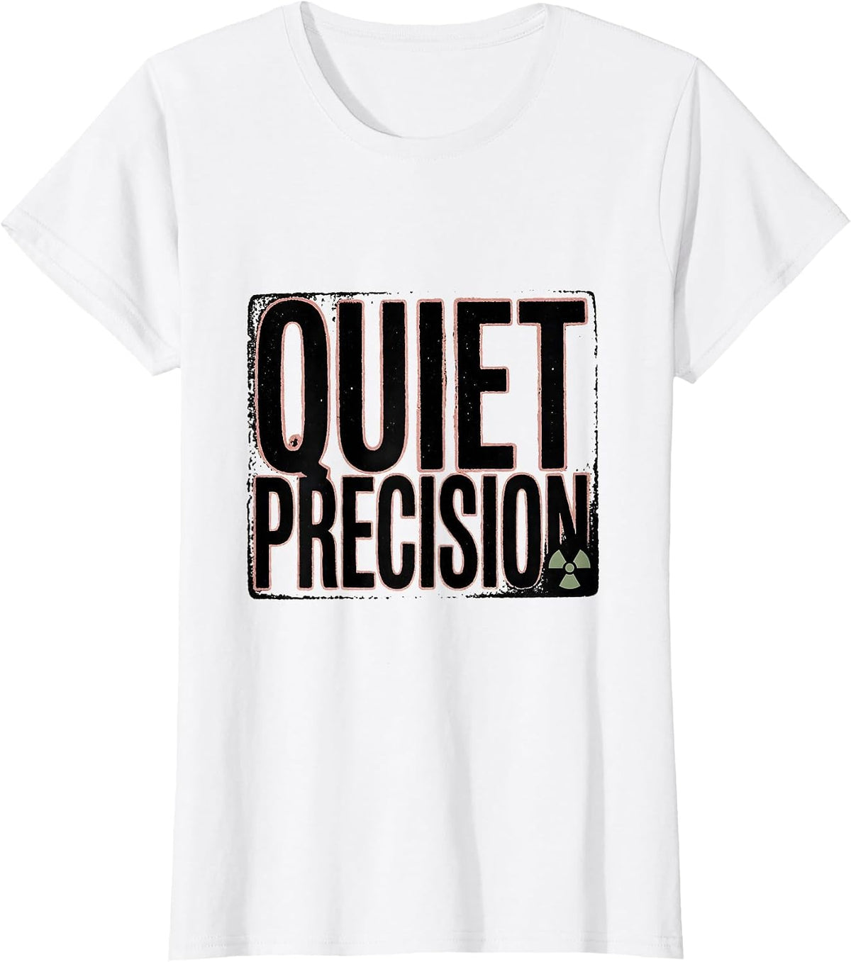 Quiet Precision Retro Radiology Rad Tech X-ray Technologist T-Shirt - White
