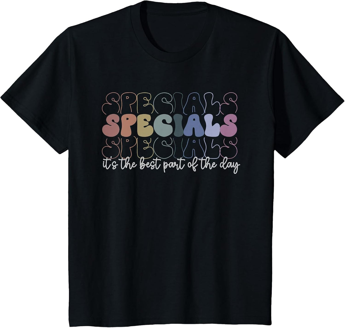 Specials Squad Best Part of The Day Teacher Back to School T-Shirt - Black