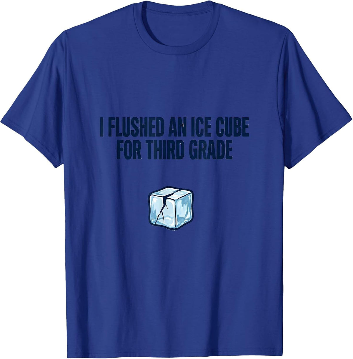 I Flushed An Ice Cube For Third Grade Funny Teacher T-Shirt - Royal Blue