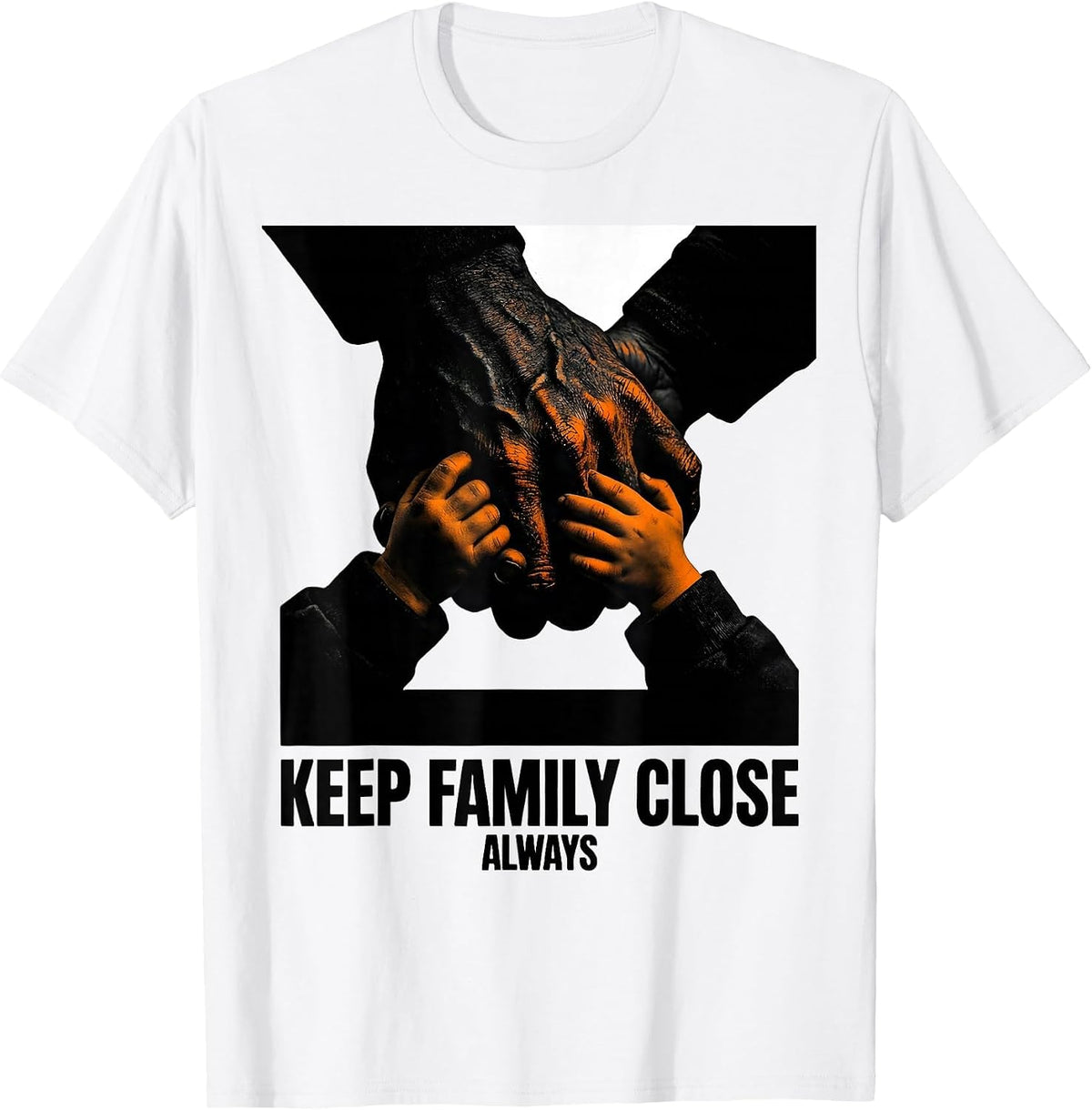 Men's Keep Family Close Always Faith Family Freedom T-Shirt - White
