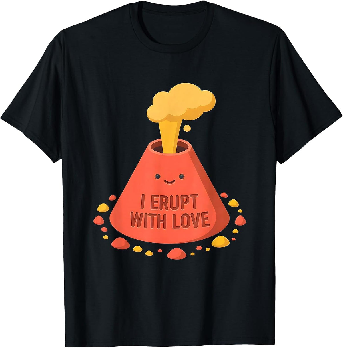 Men's I Erupt With Love Funny Volcano History Humor T-Shirt - Black