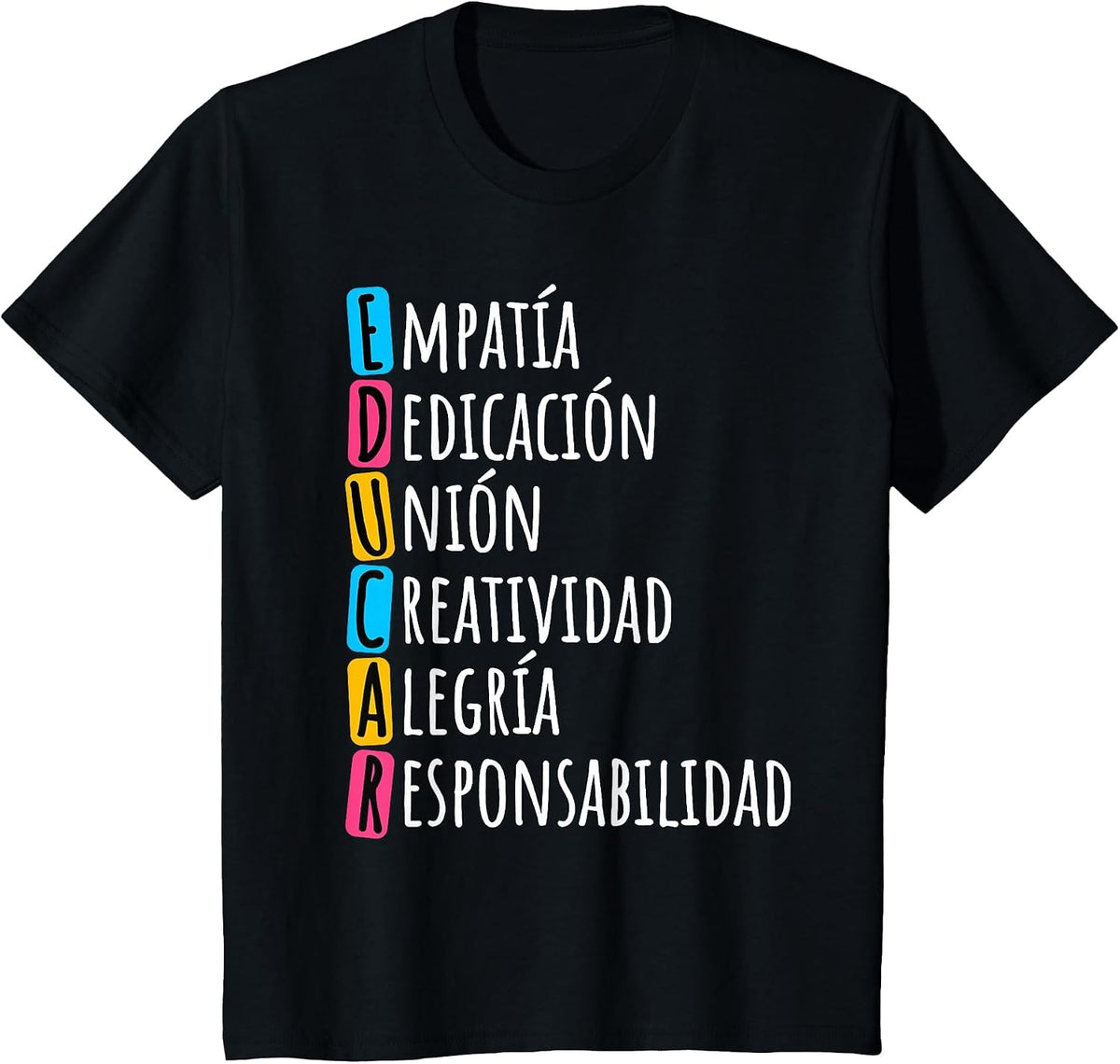 Educar - Bilingual Spanish Teacher T-Shirt - Black