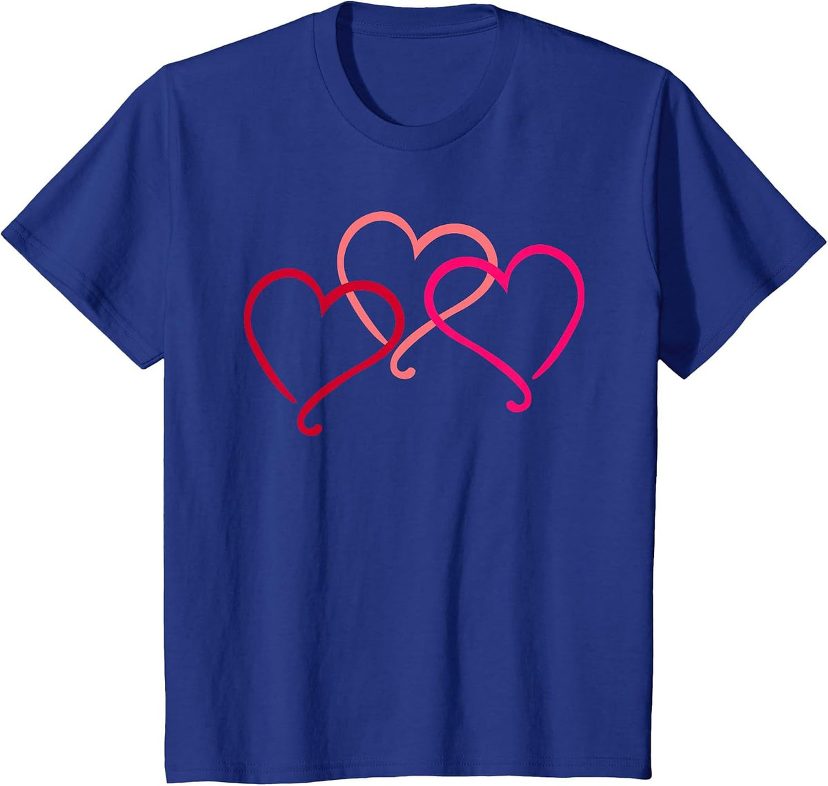 Three Hearts T-Shirt - Royal Blue