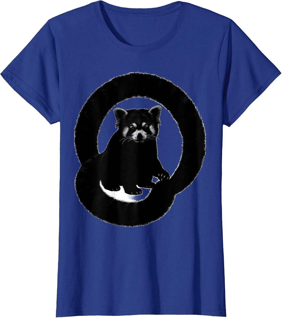 Women's Red Panda Silhouette Cute Animal Lover Gift T-Shirt - Royal Blue