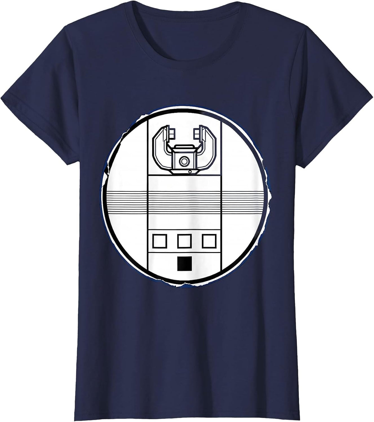 Women's Sealed Rate Card Badge Funny Tradesperson Electrician T-Shirt - Navy Blue