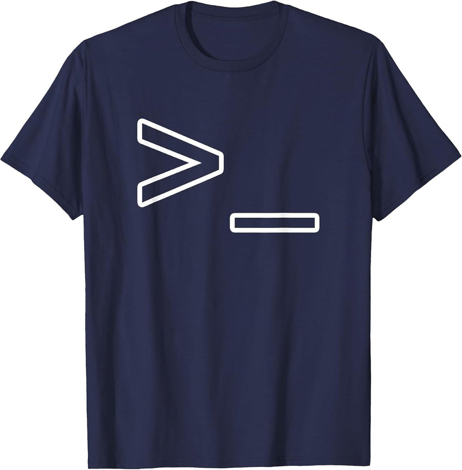 Shell Prompt >_ Command Line Interpreter Geek Nerd T-Shirt - Navy Blue