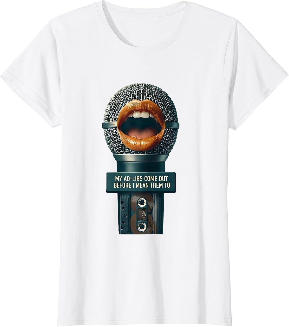 My Ad-Libs Come Out Before I Mean Them To Retro T-Shirt - White