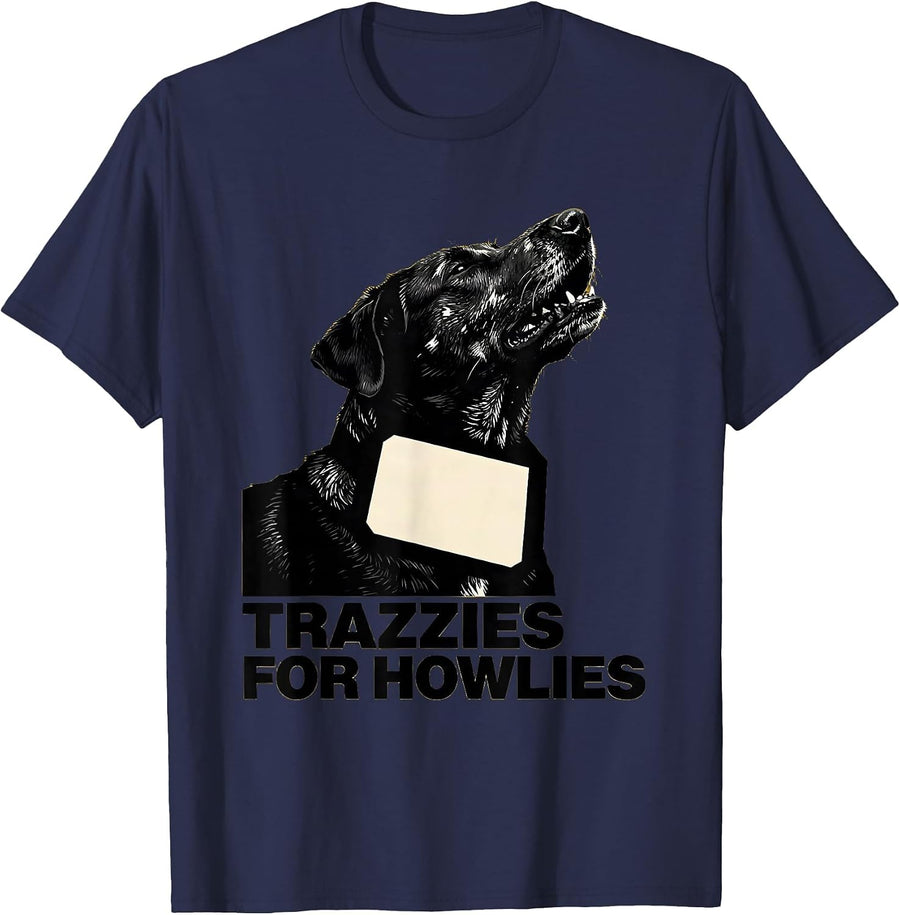 Trazzies For Howlies Midcentury Modern Vet Tech Humor T-Shirt - Navy Blue