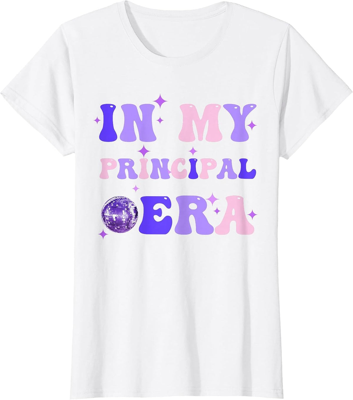 Groovy in My Principal Era Disco School Era Teacher Student T-Shirt - White