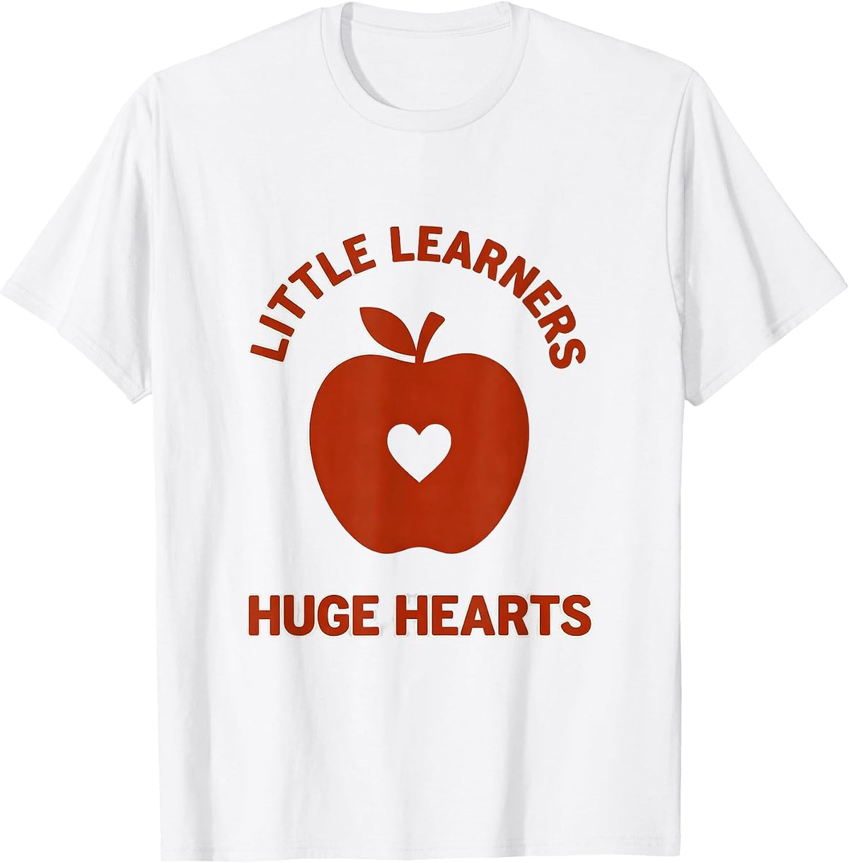 Men's Little Learners Huge Hearts ABCD Teacher Design T-Shirt - White
