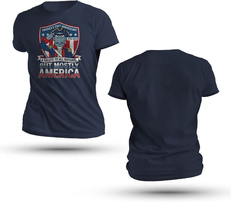 America’s 250th Anniversary Sam Eagle Inspired T-Shirt (US, Alpha, X-Large, Navy) - As Pictured