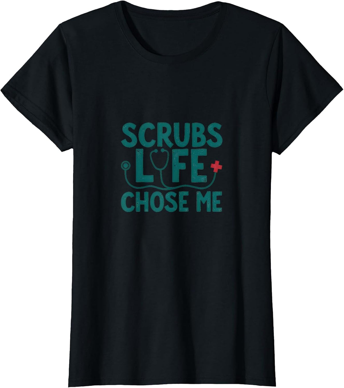 Scrubs Life Chose Me Hospice Nurse Design T-Shirt - Black