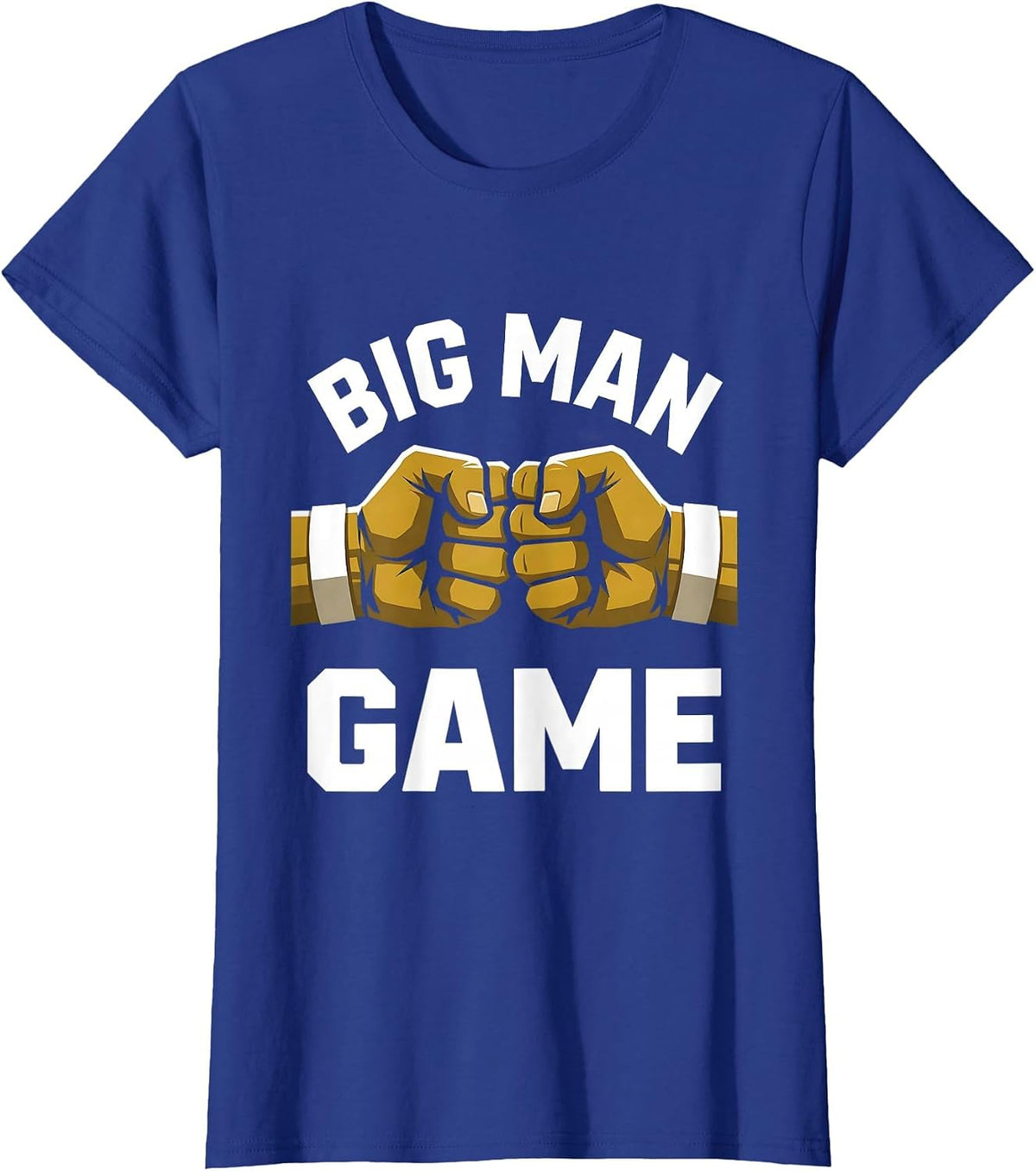 Women's Big Man Game Football Lineman Brotherhood Design T-Shirt - Royal Blue
