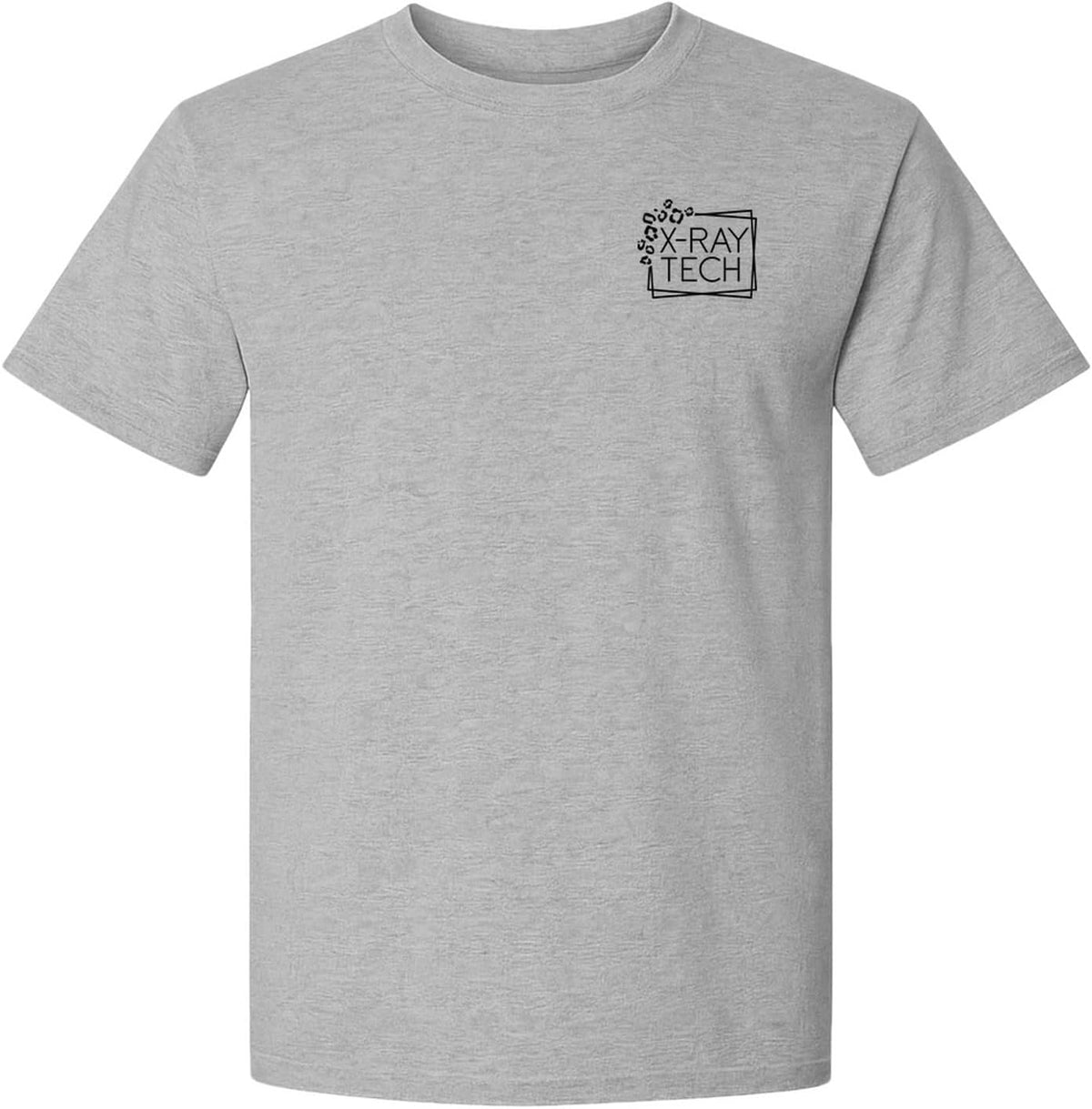 X-Ray Tech T-Shirt, Small Pocket Science Design for Radiology Technicians and Students - Athletic Heather