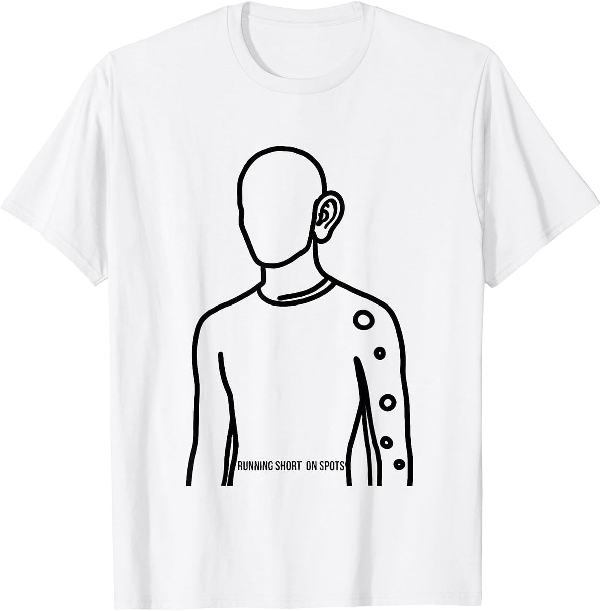 Men's Running Short On Spots Funny Pretend I'm A Dalmatian Lazy T-Shirt - White