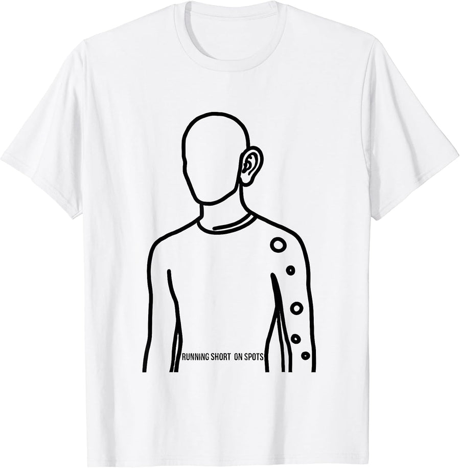 Men's Running Short On Spots Funny Pretend I'm A Dalmatian Lazy T-Shirt - White
