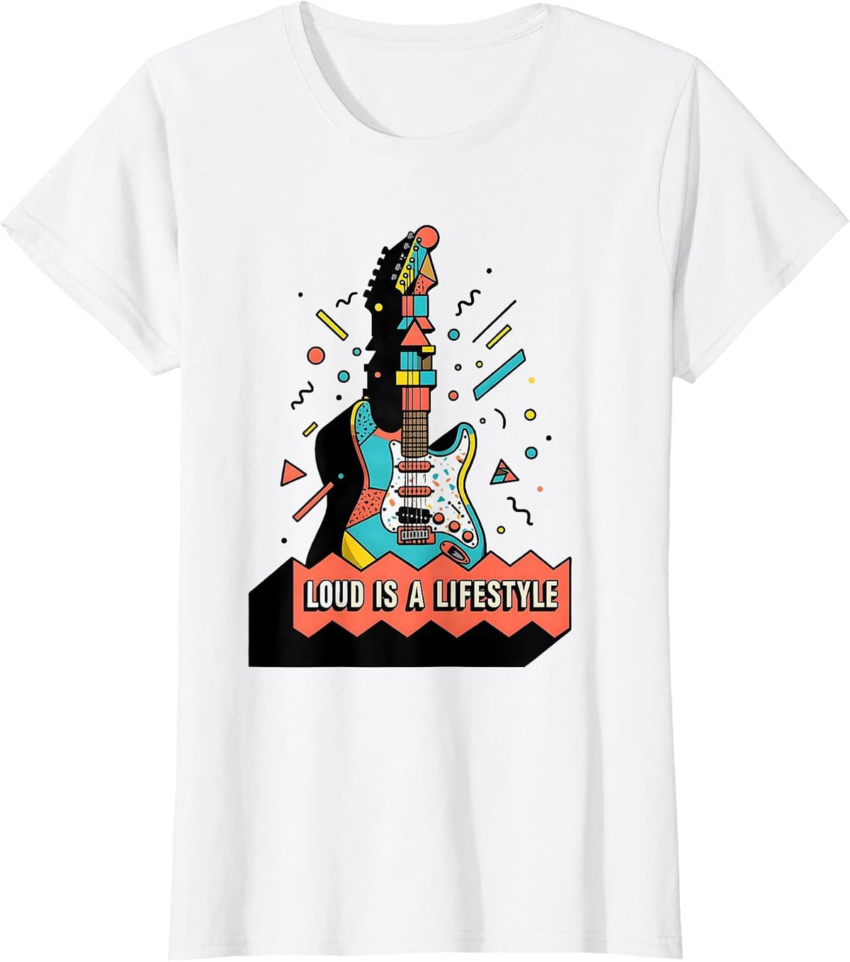 Loud Is A Lifestyle Metal Band Graphic Design T-Shirt - White