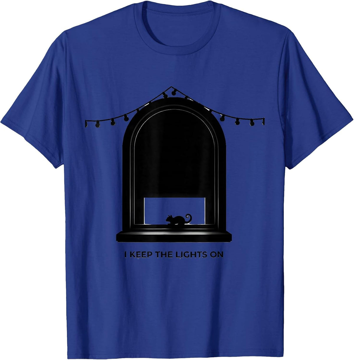 Men's I Keep The Lights On Funny Vet Tech Christmas Veterinary T-Shirt - Royal Blue