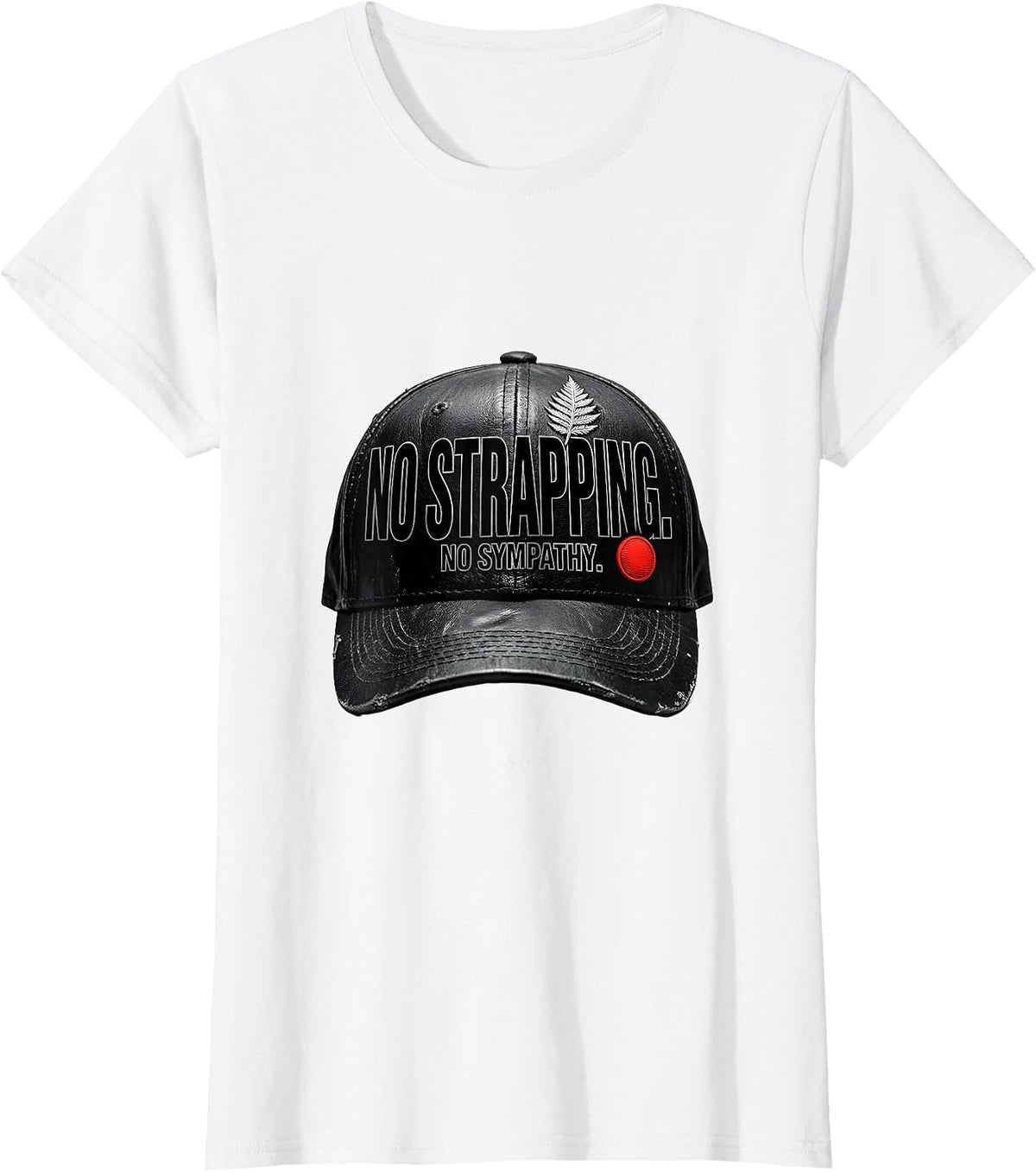 No Strapping No Sympathy Funny New Zealand Rugby Fan T-Shirt - White