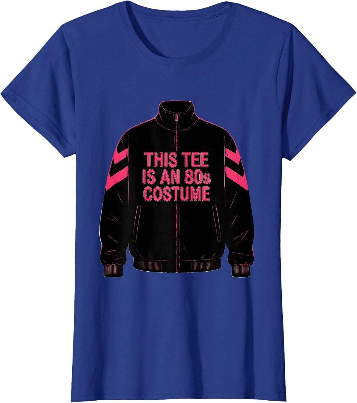 Women's This Tee Is An 80s Costume Funny 80s Party Retro Throwback T-Shirt - Royal Blue