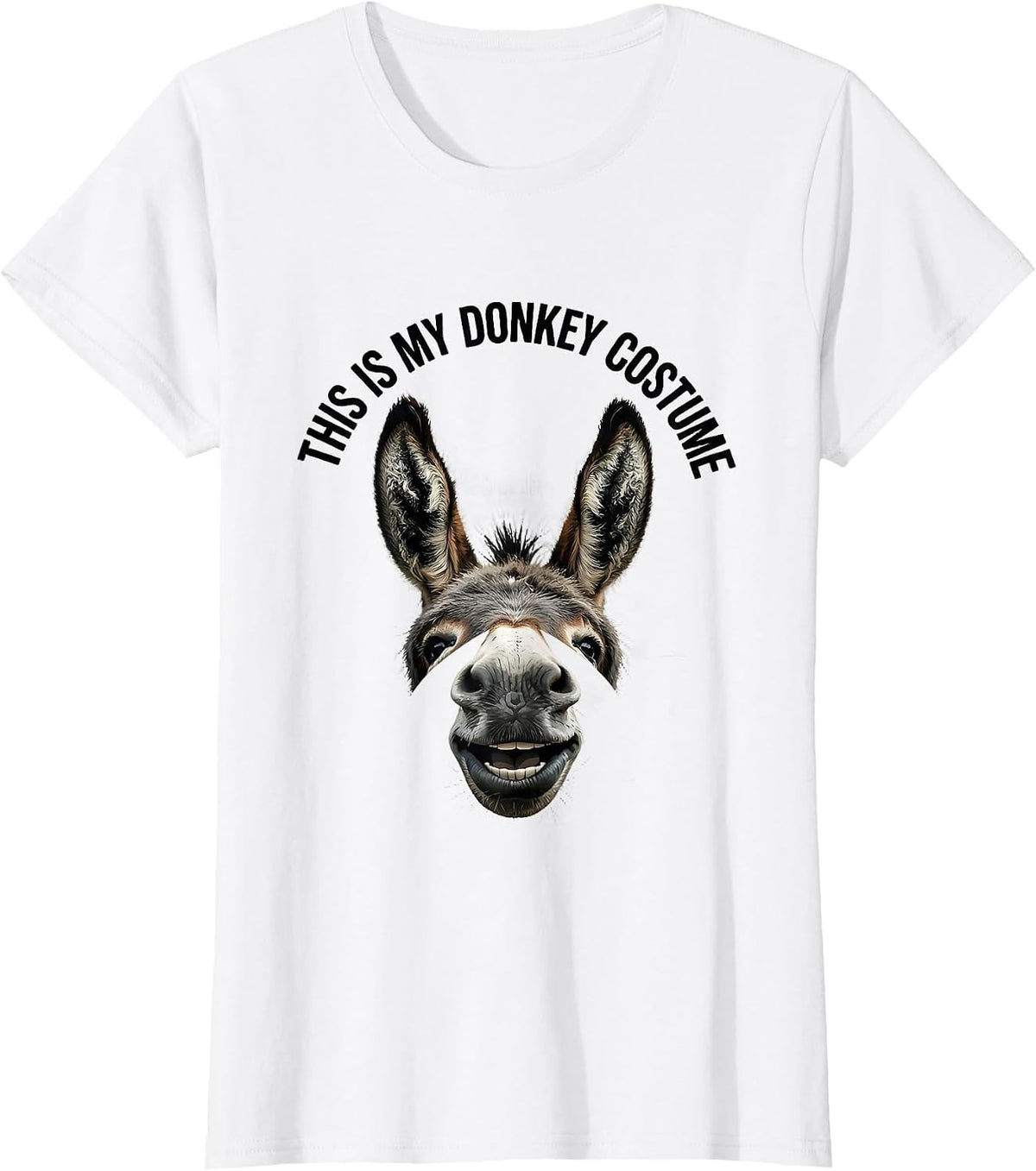 Women's This Is My Donkey Costume Funny Animal Humor Halloween Party T-Shirt - White