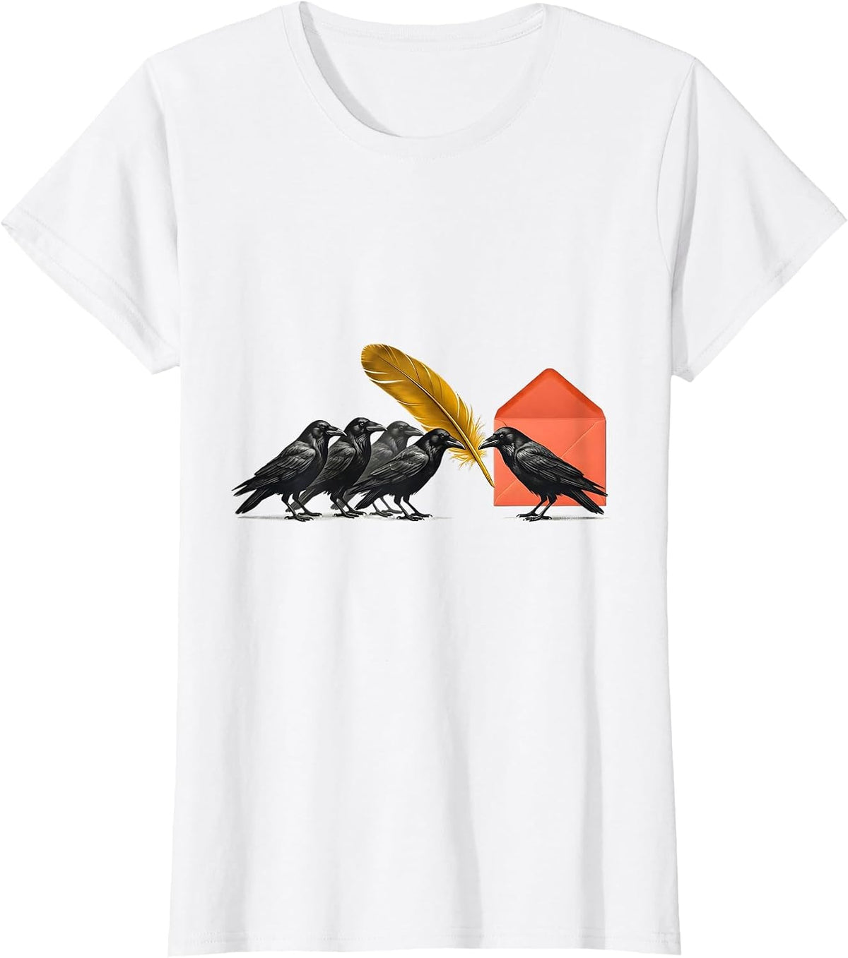 Attempted Murder Crows Dark Humor Crow Lover Gothic T-Shirt - White