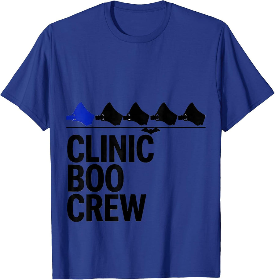 Clinic Boo Crew Funny Vet Tech Halloween Season Gift T-Shirt - Royal Blue