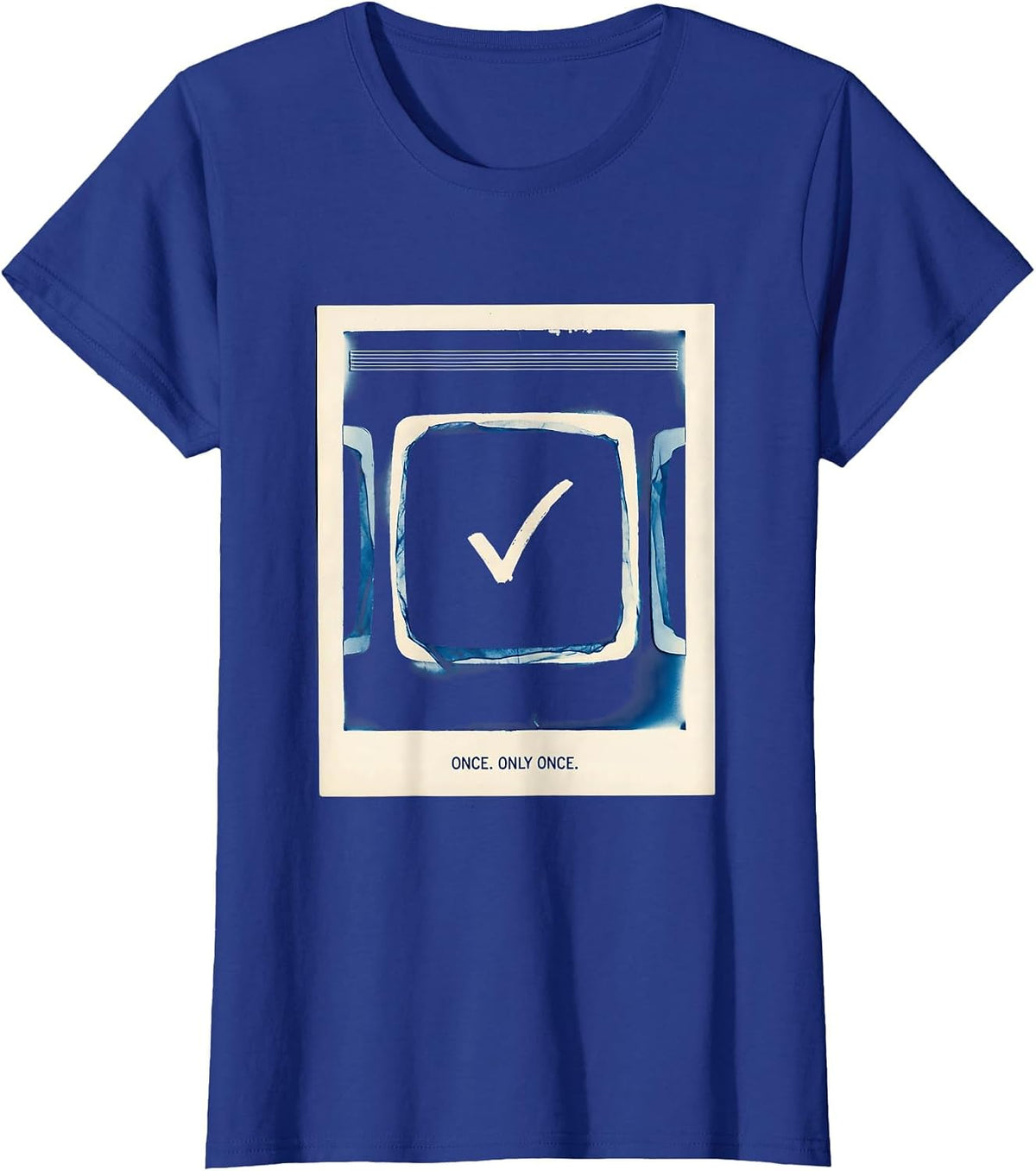 Women's Once. Only Once Funny Periodic Table Chemistry Teacher Humor T-Shirt - Royal Blue