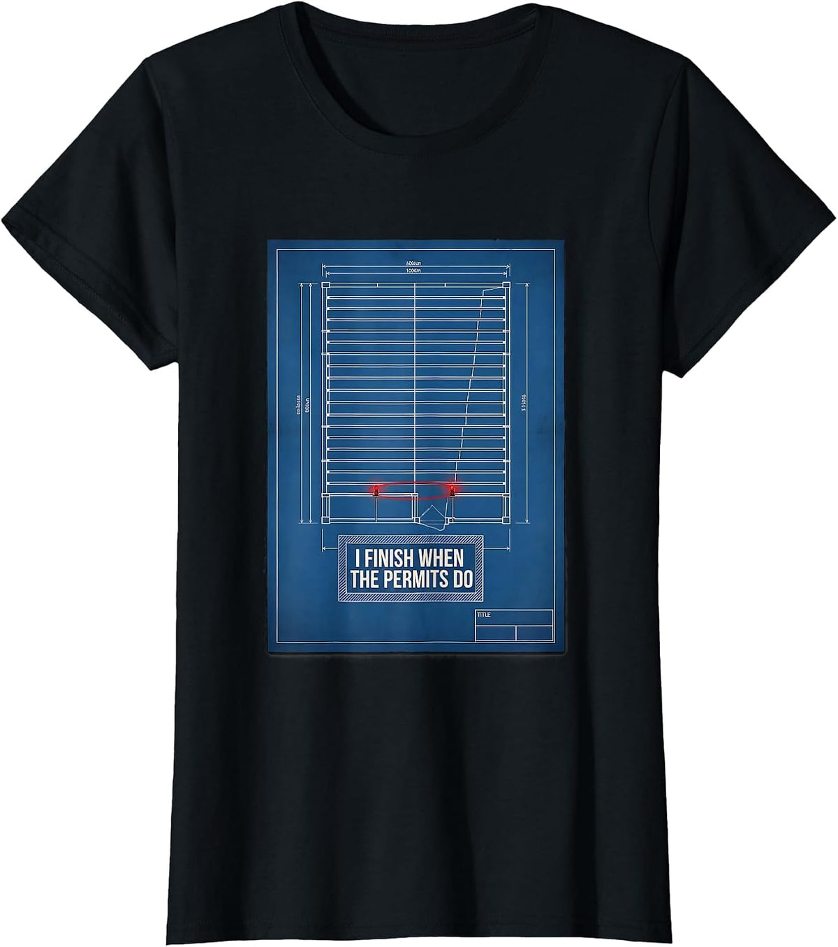 I Finish When The Permits Do Funny Construction Worker Gag T-Shirt - Black