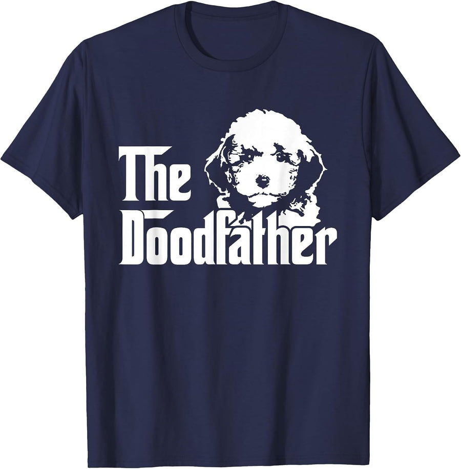 The Doodfather - Funny Dog Goldendoodle Labradoodle T-Shirt - Navy Blue