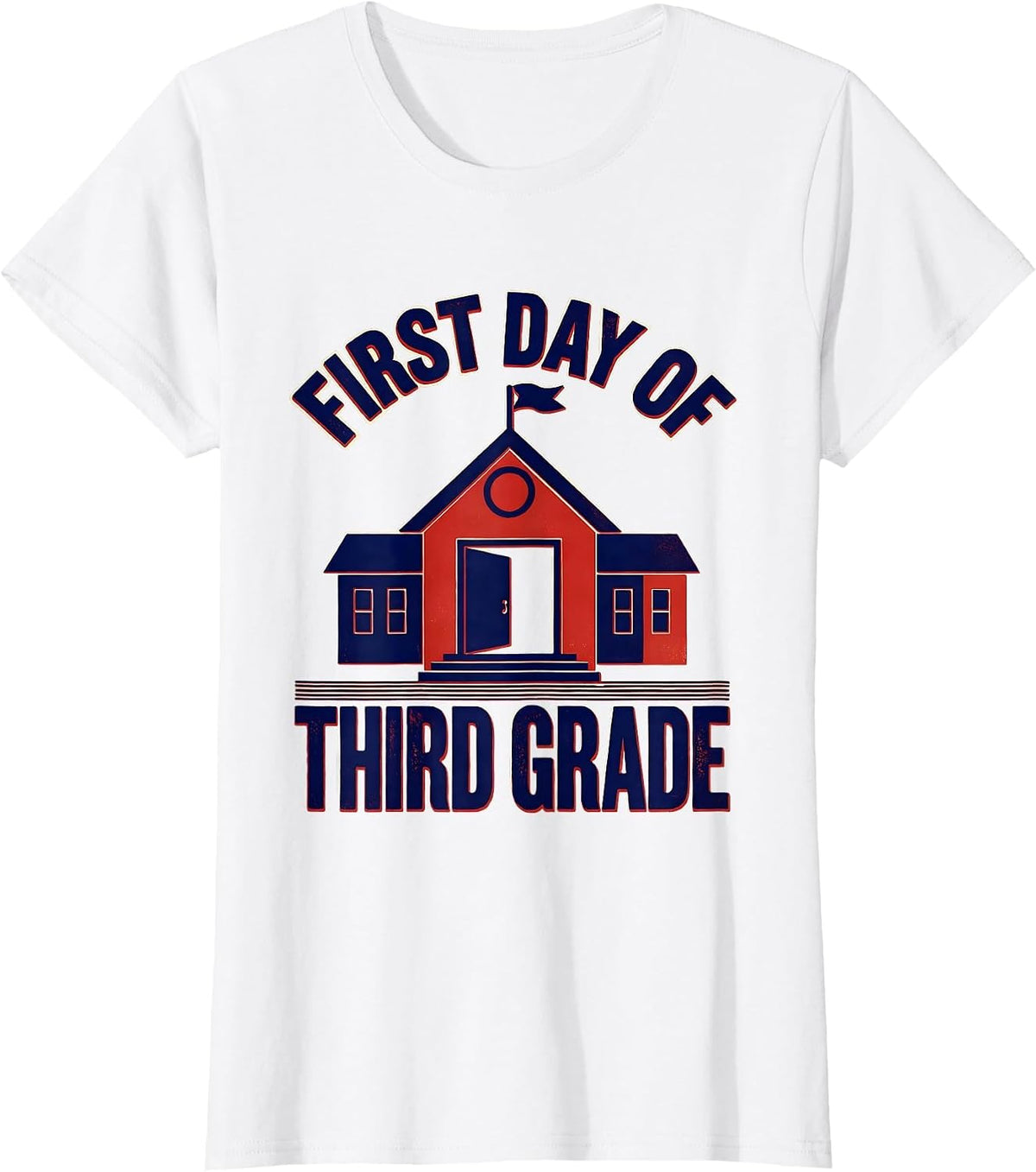 First Day Of Third Grade Retro Groovy Teacher & Student Back T-Shirt - White