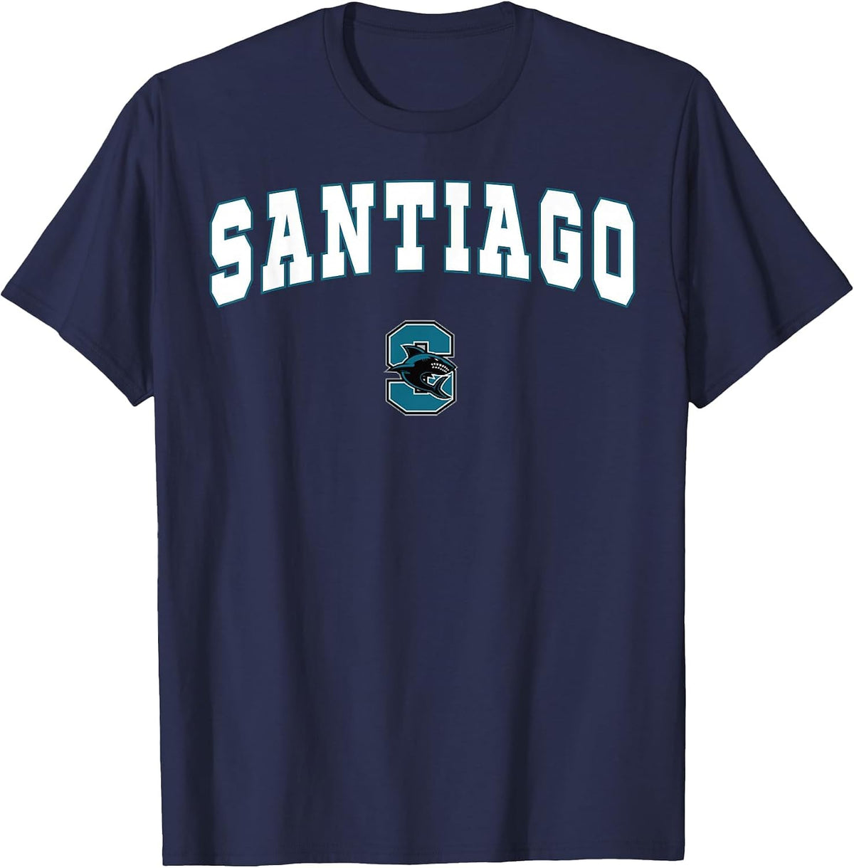 Santiago High School Sharks T-Shirt C2 T-Shirt - Navy Blue
