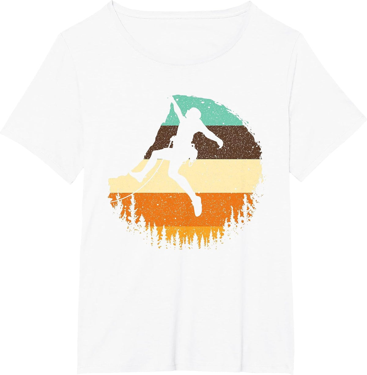 Cool Rock Climbing for Men Women Mountain Climber Bouldering T-Shirt - White