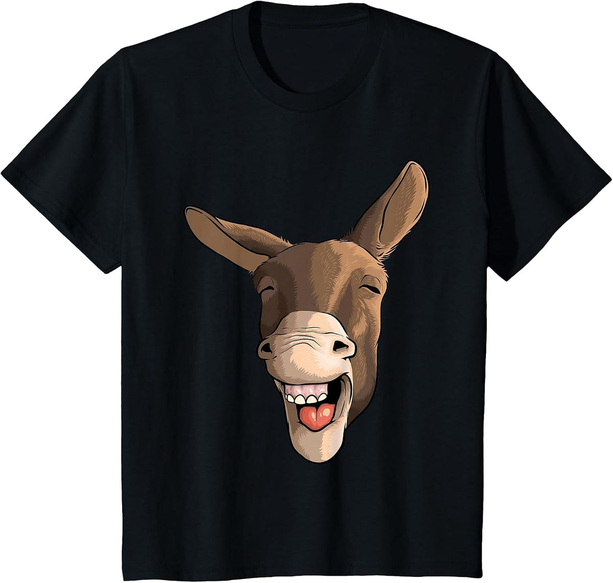 Funny Donkey Art for Men Women Kids Donkey Lover Farm Animal T-Shirt - Black
