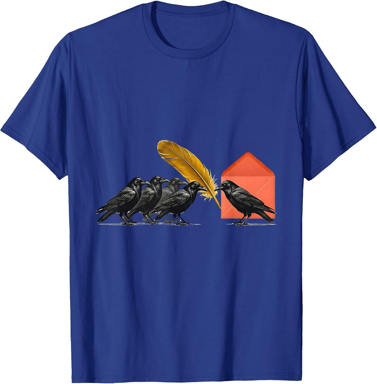 Attempted Murder Crows Dark Humor Crow Lover Gothic T-Shirt - Royal Blue