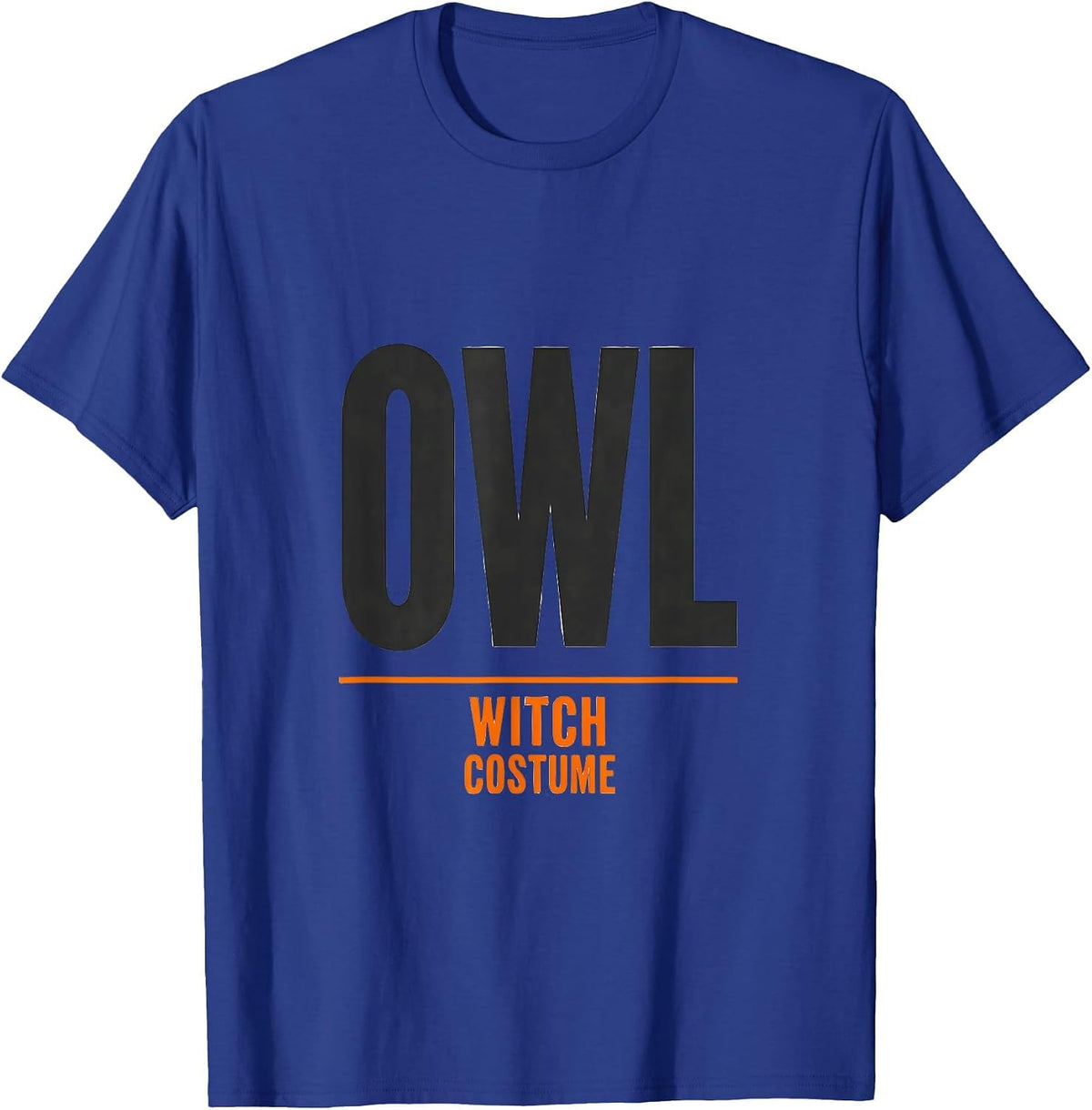 Men's Owl Witch Costume Minimalist Halloween Animal Lover T-Shirt - Royal Blue