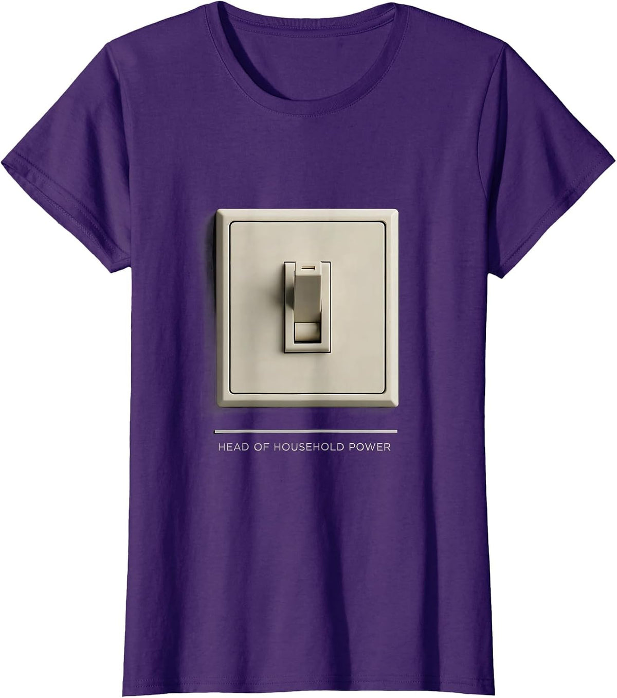 Women's Head Of Household Power Funny Electrician Gift Sarcastic T-Shirt - Purple