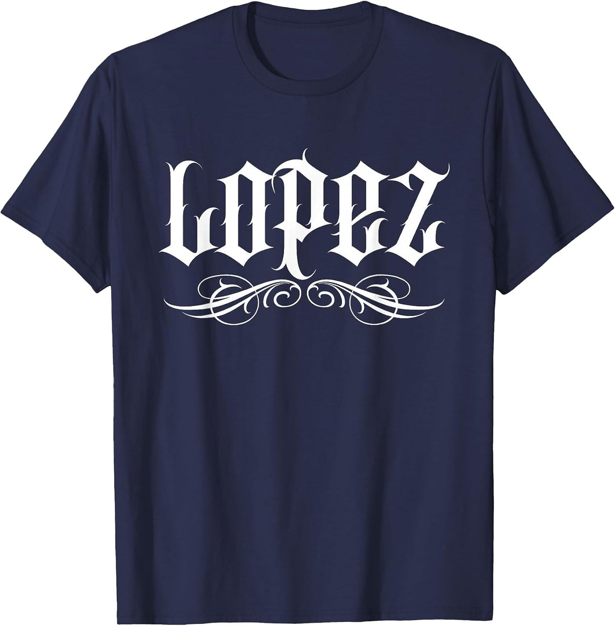 Lopez Mexican Surname Hispanic Spanish Familia Family T-Shirt - Navy Blue