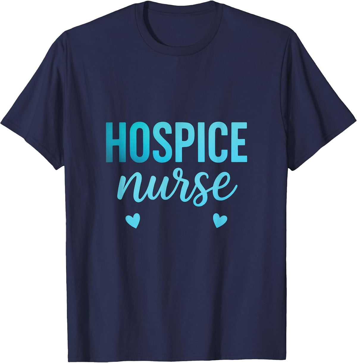 Hospice Nurse - Retro Nursing Hospice Care T-Shirt - Navy Blue