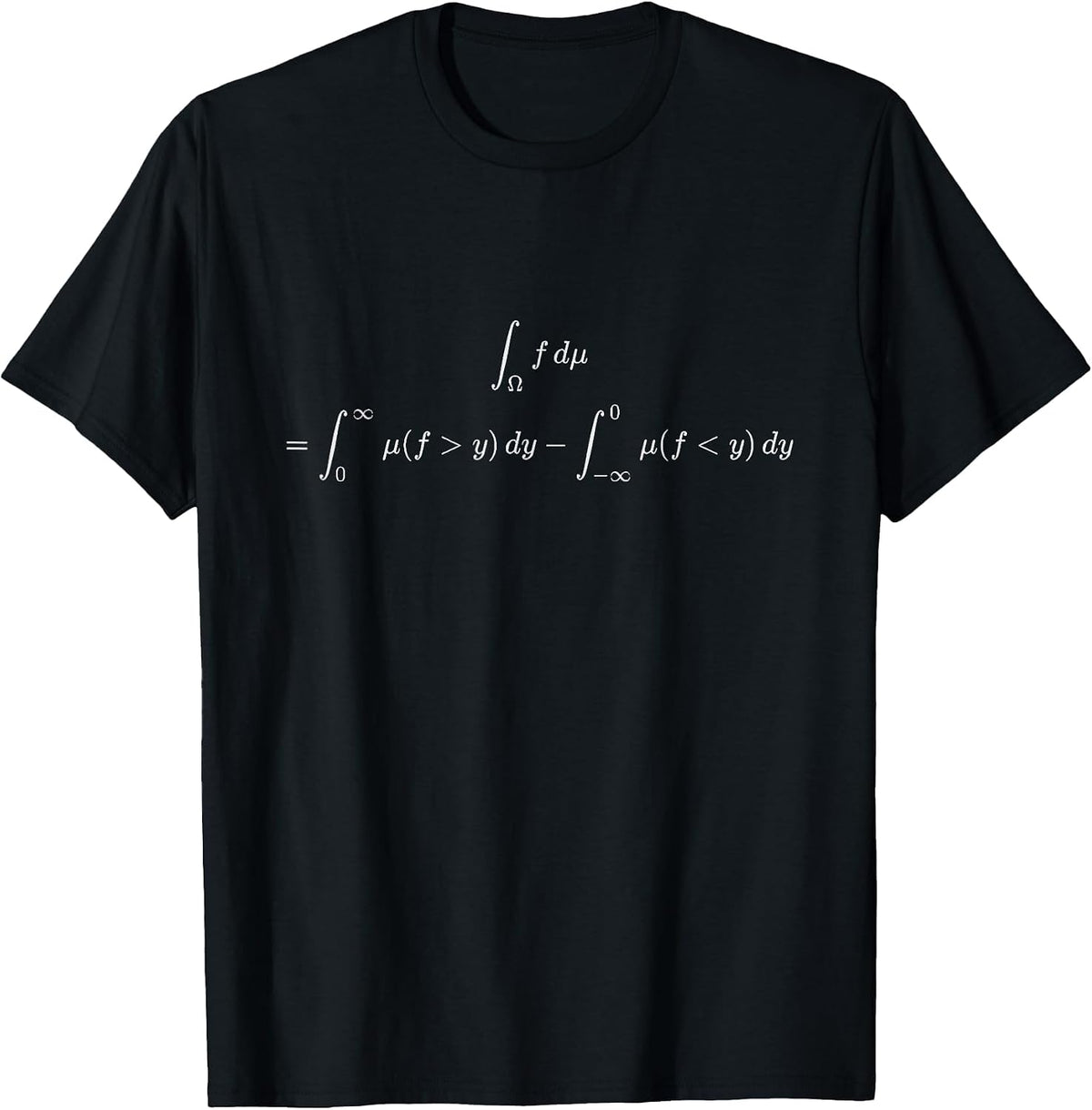 Lebesgue's Integral & Measure Theory Calculus Math T-Shirt - Black