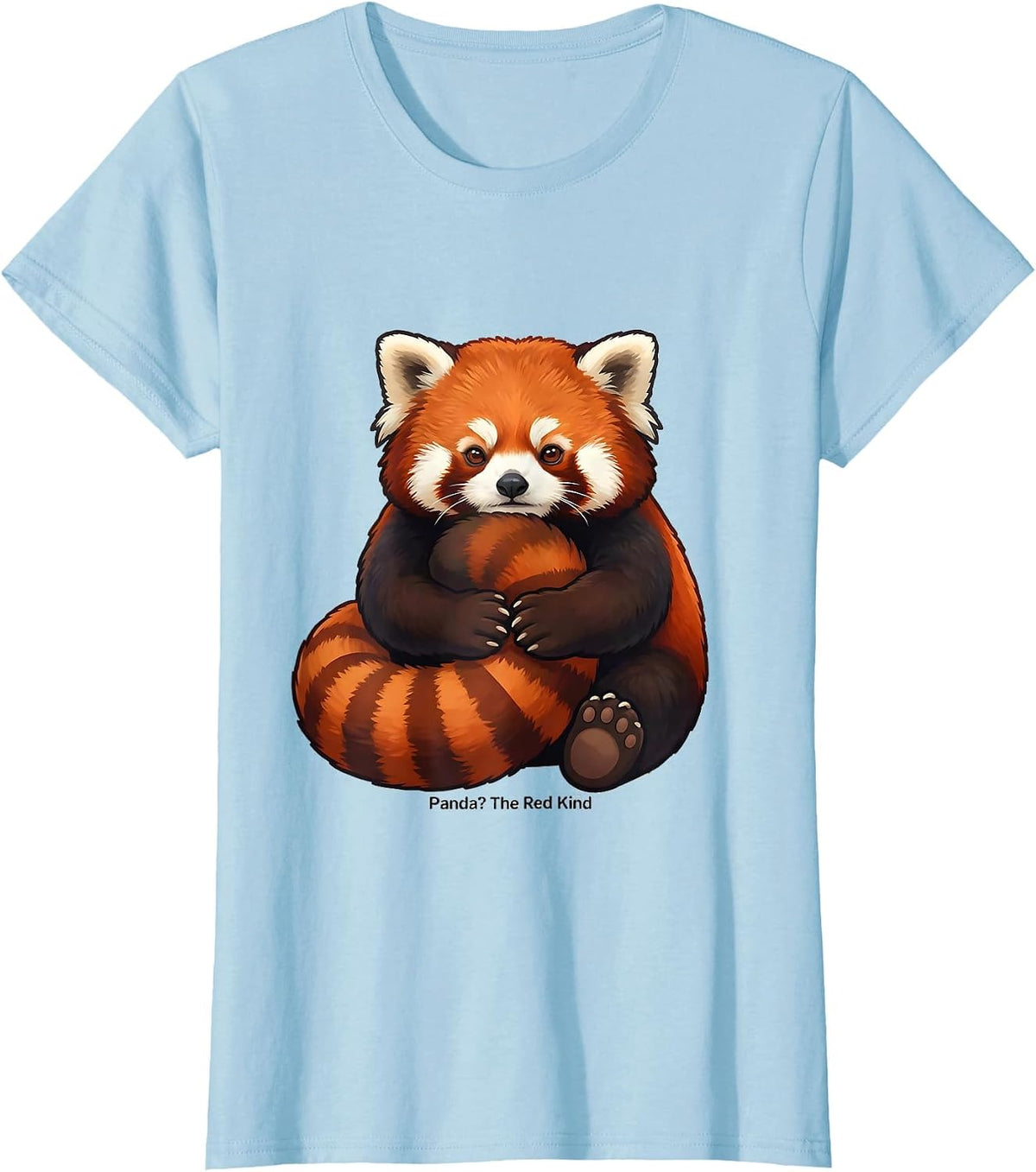 Panda? The Red Kind Cute Kawaii Animal Lover Gift T-Shirt - Baby Blue