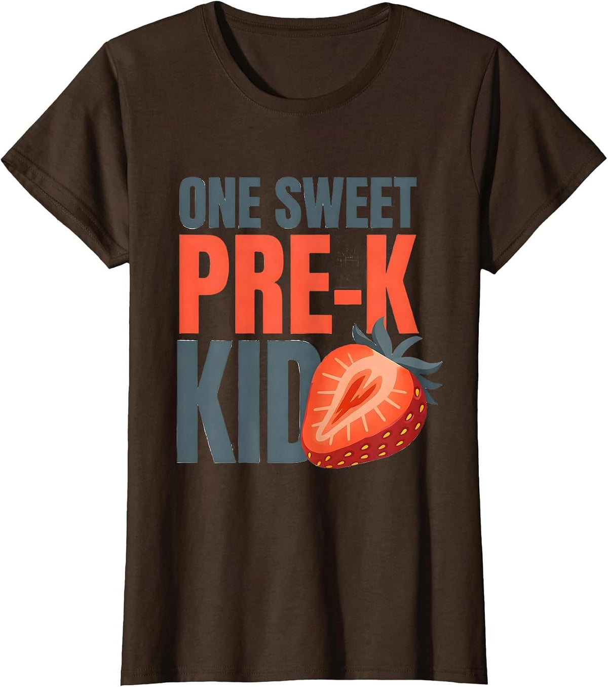 Women's One Sweet Pre-K Kid Playful Preschool Teacher Back To School T-Shirt - Brown