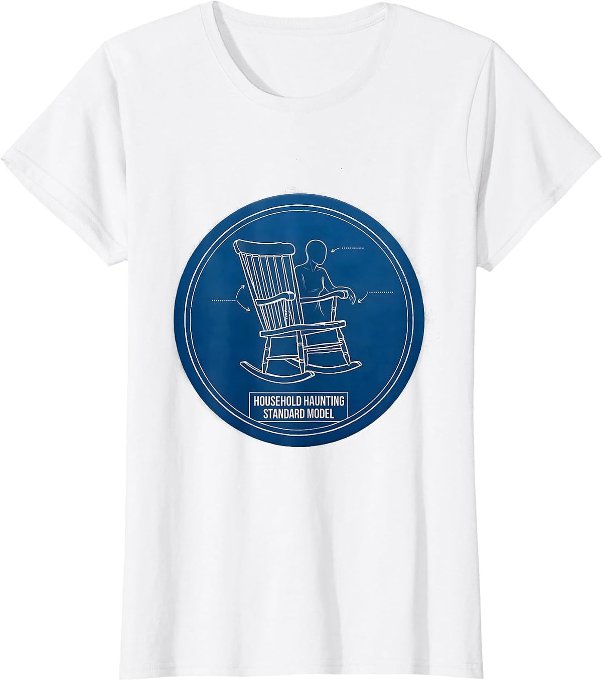 Women's Household Haunting Standard Model Gothic Horror Alt T-Shirt - White