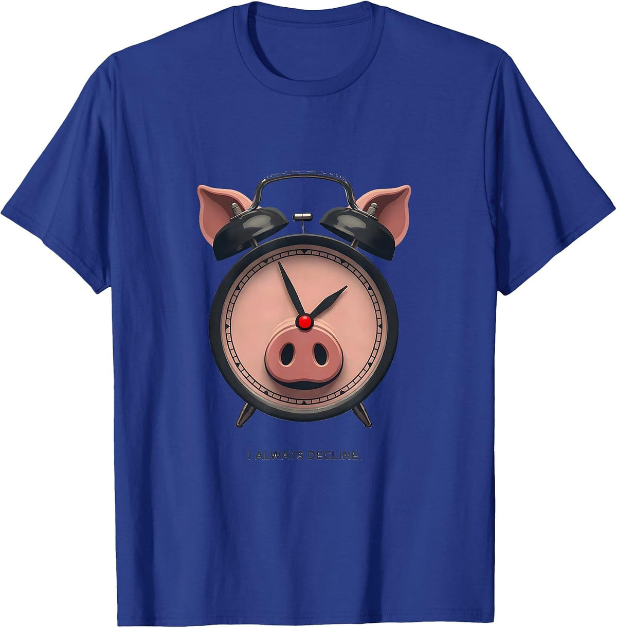 I Always Decline Funny John Pork Brainrot Meme Gen Z Gag T-Shirt - Royal Blue