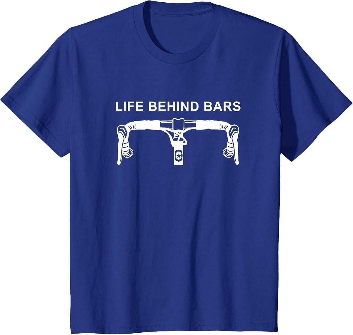 Life Behind Bars T-Shirt Funny Cycling Biking Tee T-Shirt - Royal Blue