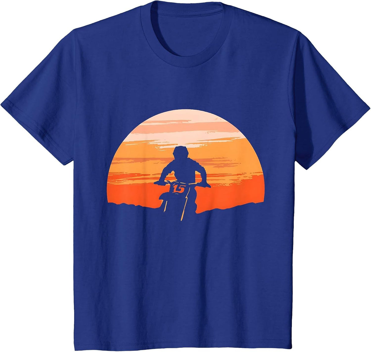 Motocross Dirt Bike Motocross Dirtbike Enduro Kids Boys Men T-Shirt - Royal Blue