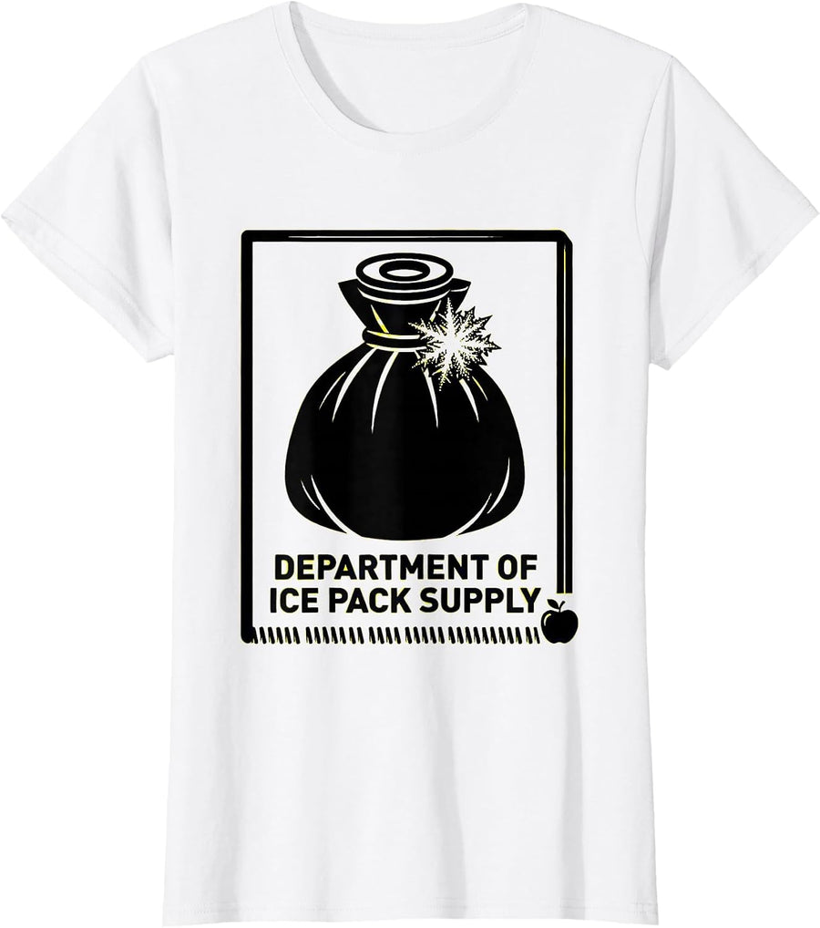 Women's Department Of Ice Pack Supply Funny School Nurse Back T-Shirt - White